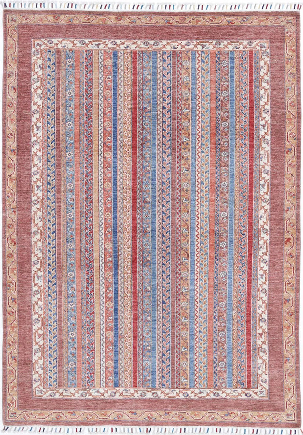 Hand Knotted Shaal Wool Rug 5' 6" x 7' 9" - No. AT91500
