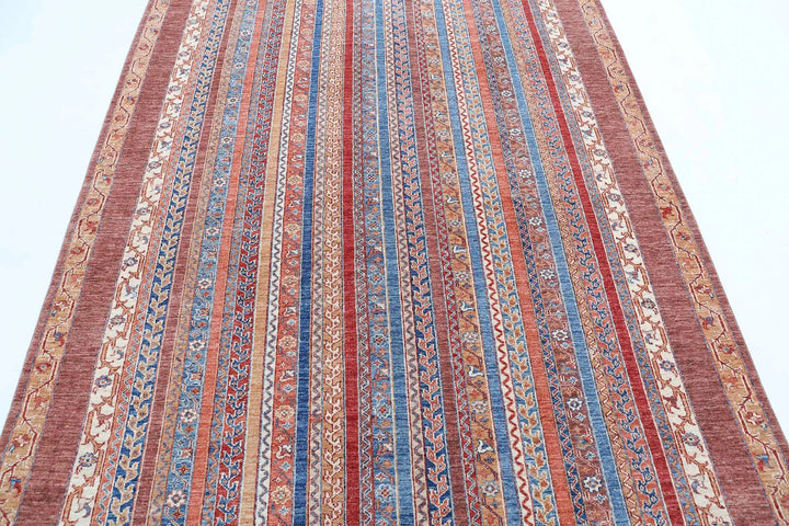 Brown Afghan Oriental Rug 5'6" x 7'9" Hand-Knotted | No. AT91500