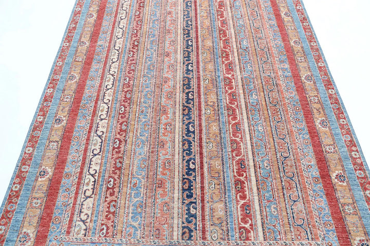 Blue Afghan Shaal Rug 5' 7" x 7' 10" Hand-Knotted | No. AT91164