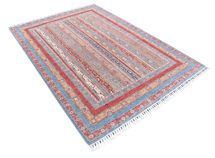 Afghan Shaal Rug 5' 7" x 7' 9" Hand-Knotted | No. AT46657
