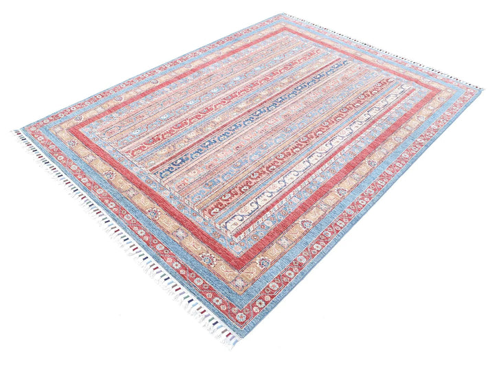 Afghan Shaal Rug 5' 7" x 7' 9" Hand-Knotted | No. AT46657