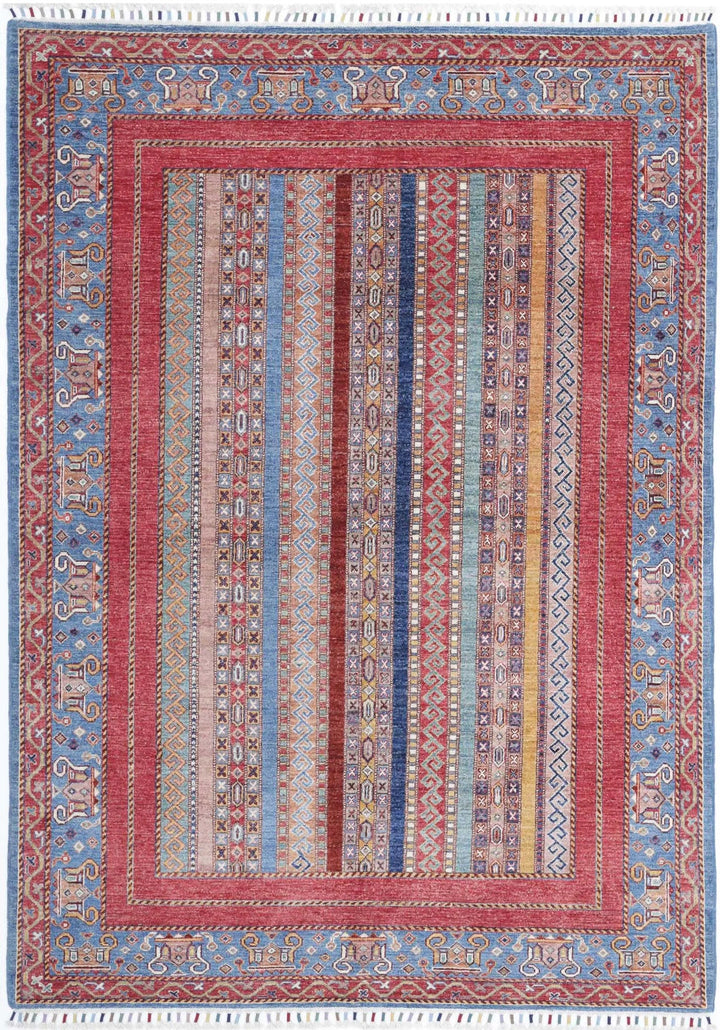 Afghan Shaal Rug 5' 8" x 7' 11" Hand-Knotted | No. AT69764