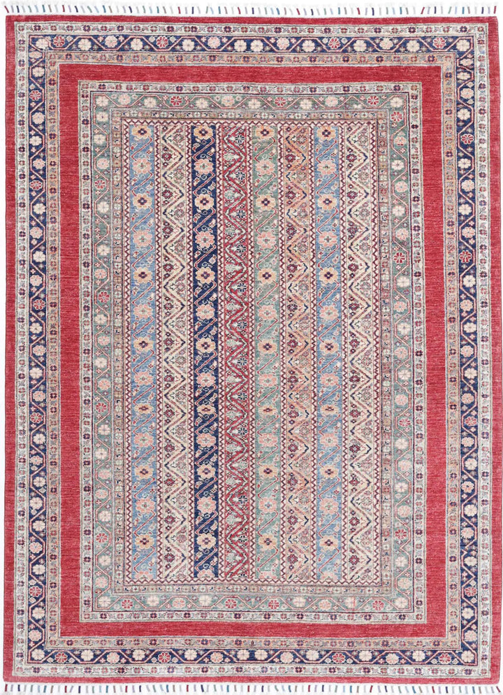 Afghan Oriental Rug 5' 8" x 7' 7" Hand-Knotted | No. AT26322