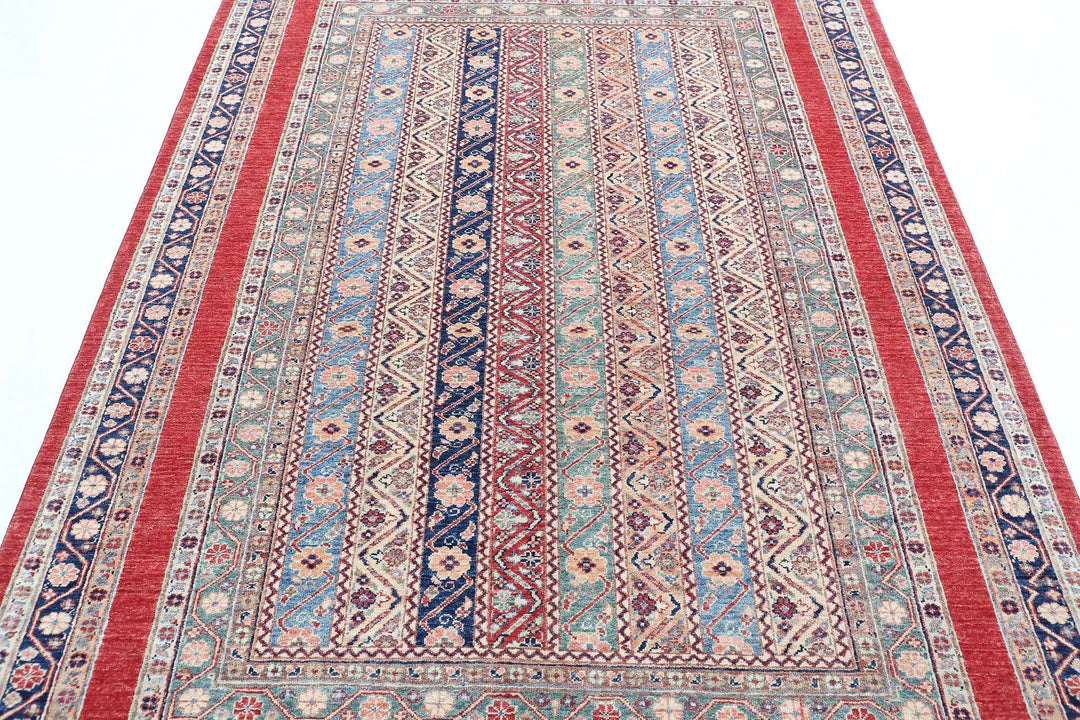 Afghan Oriental Rug 5' 8" x 7' 7" Hand-Knotted | No. AT26322