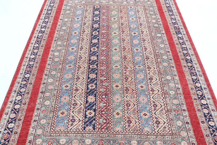 Afghan Oriental Rug 5' 8" x 7' 7" Hand-Knotted | No. AT26322