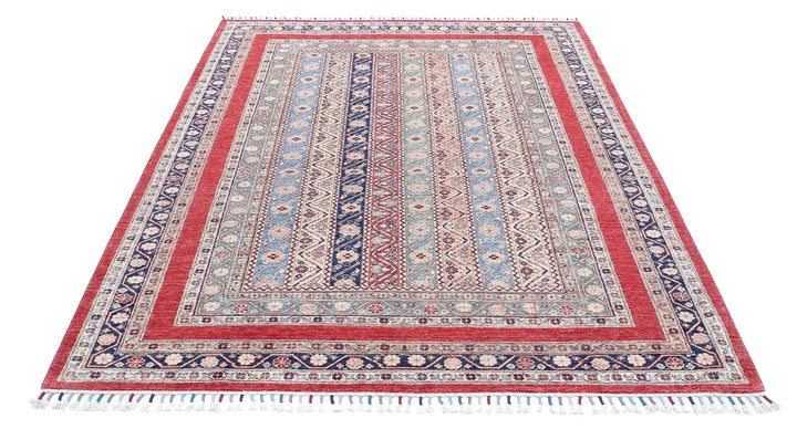 Afghan Oriental Rug 5' 8" x 7' 7" Hand-Knotted | No. AT26322