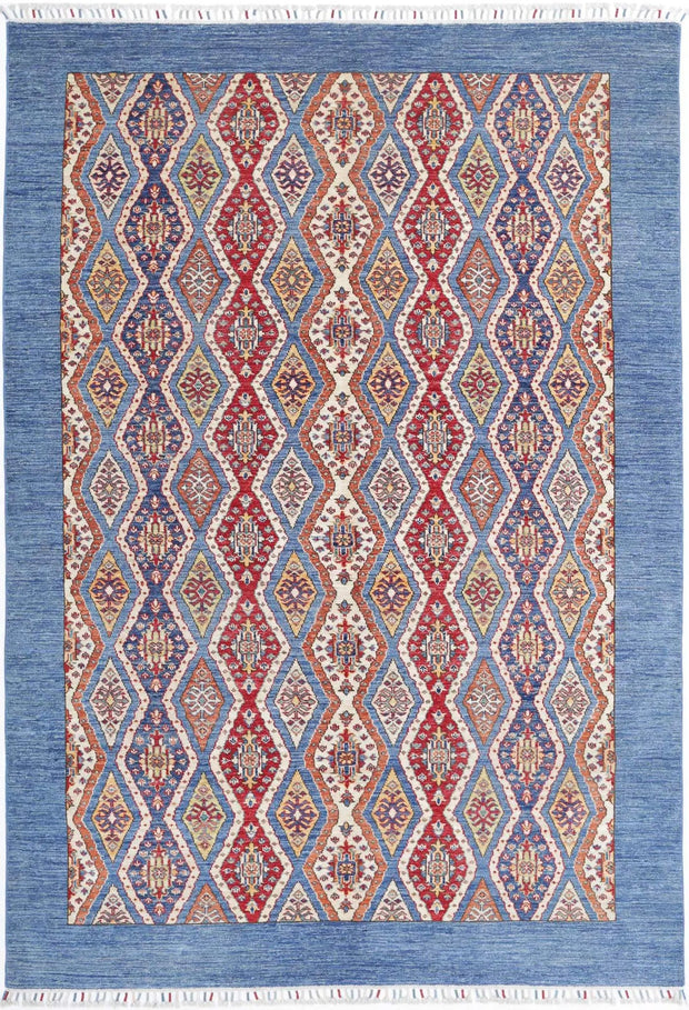 Hand Knotted Shaal Wool Rug 6' 3" x 9' 4" - No. AT37731