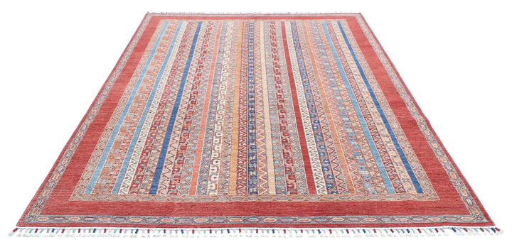 Afghan Shaal Rug 6' 7" x 9' 10" Hand-Knotted | No. AT99258