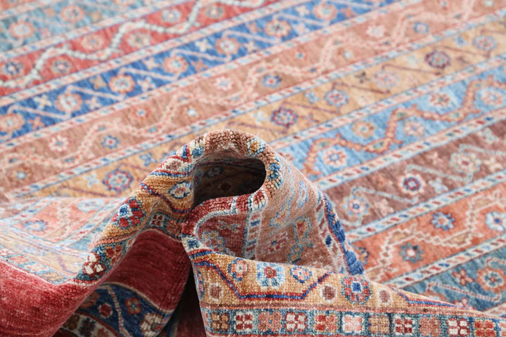Hand Knotted Shaal Wool Rug 6' 7" x 9' 5" - No. AT510160