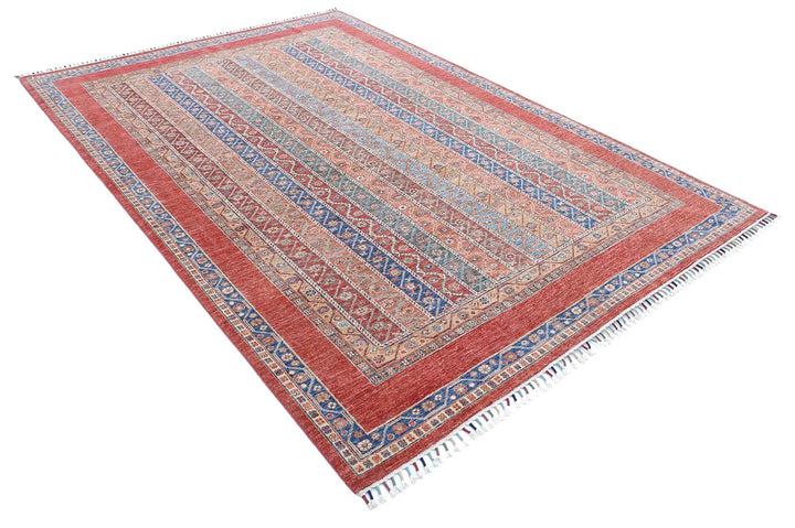 Hand Knotted Shaal Wool Rug 6' 7" x 9' 5" - No. AT510160