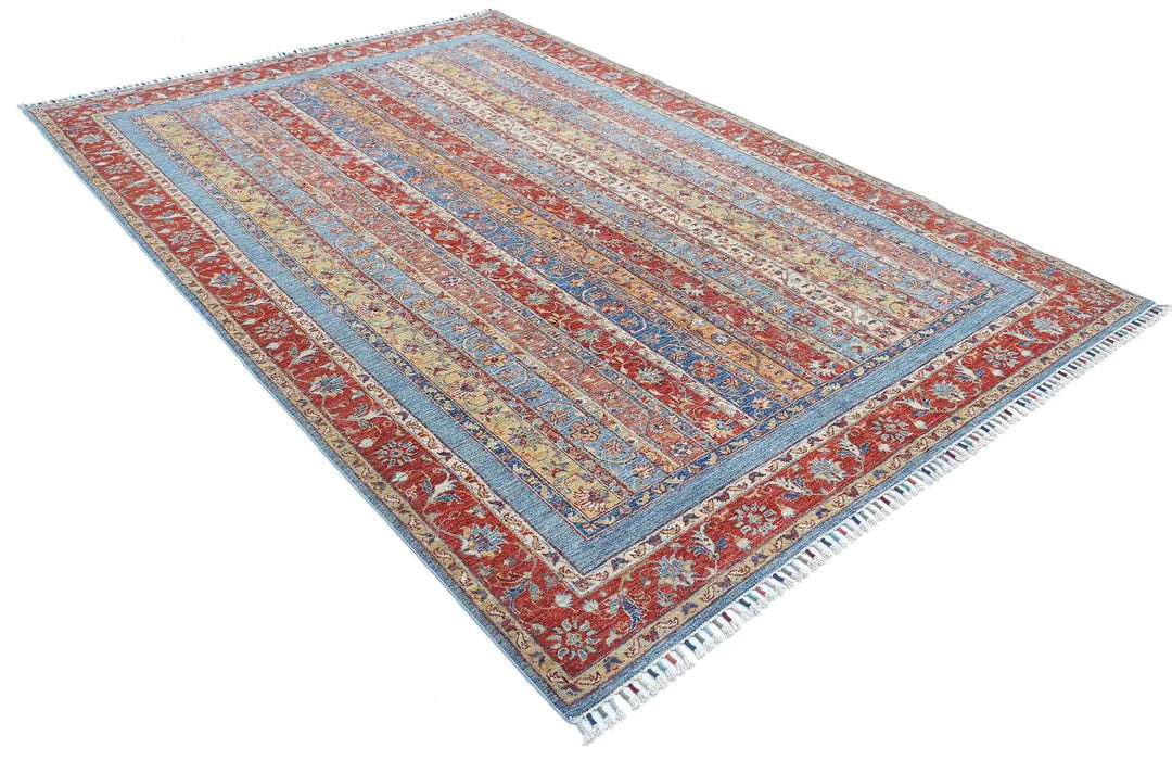Hand Knotted Shaal Wool Rug 6' 7" x 9' 9" - No. AT140557
