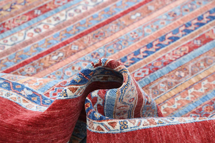 Afghan Shaal Rug 6' 8" x 9' 10" Hand-Knotted | No. AT85586