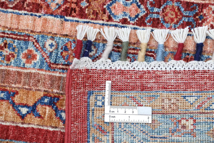 Afghan Shaal Rug 6' 8" x 9' 10" Hand-Knotted | No. AT85586