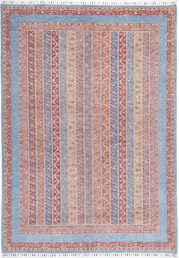 Afghan Shaal Rug 6' 8" x 9' 8" Hand-Knotted | No. AT93483