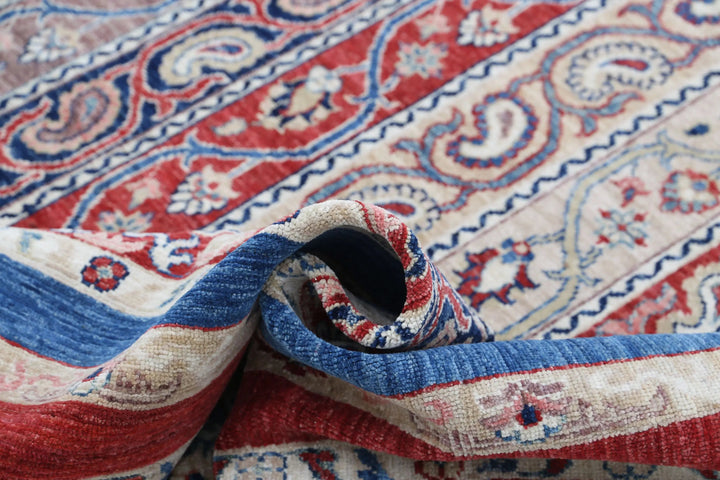 Afghan Shaal Rug 8' 10" x 11' 8" Hand-Knotted | No. AT47505
