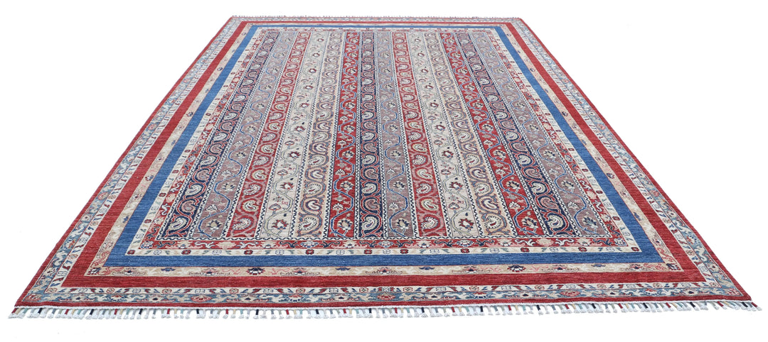 Afghan Shaal Rug 8' 10" x 11' 8" Hand-Knotted | No. AT47505