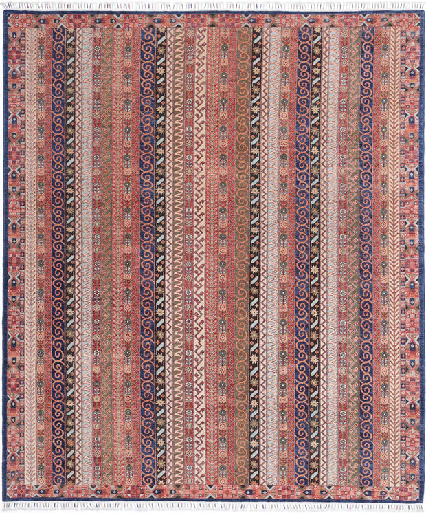 Hand Knotted Shaal Wool Rug 8' 1" x 9' 8" - No. AT26240