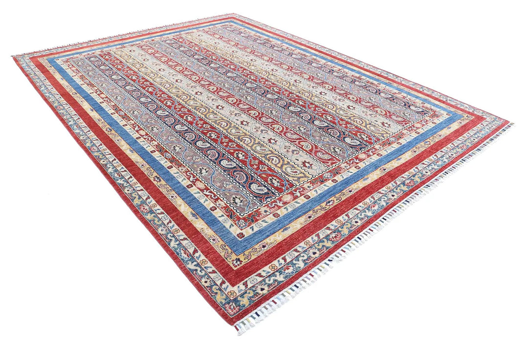 Afghan Shaal Rug 9' 0" x 11' 8" Hand-Knotted | No. AT58415