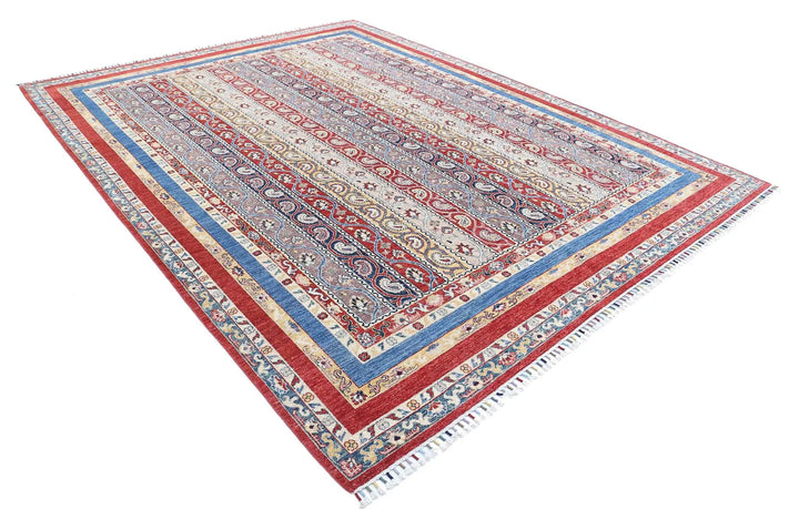 Afghan Shaal Rug 9' 0" x 11' 8" Hand-Knotted | No. AT58415