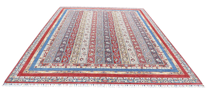 Afghan Shaal Rug 9' 0" x 11' 8" Hand-Knotted | No. AT58415
