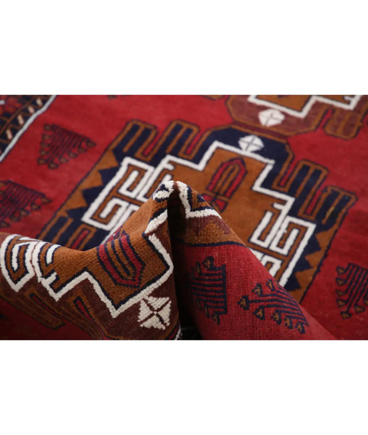 Afghan Tribal Rug 3' 5" x 5' 9" Hand-Knotted | No. AT22476