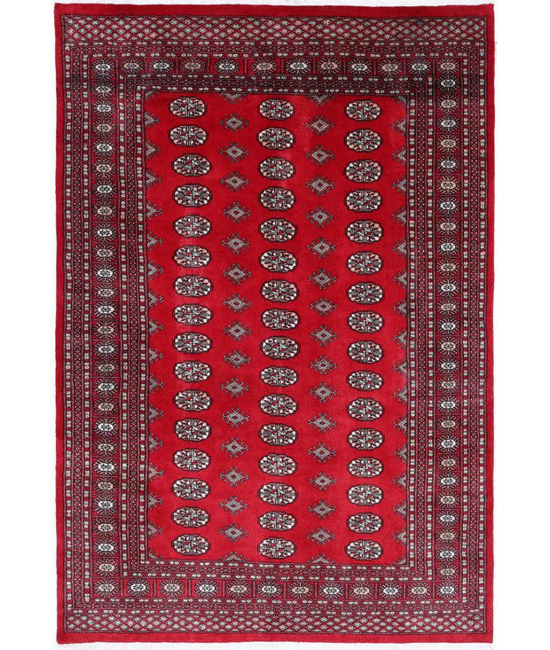 Hand Knotted Tribal Bokhara Wool Rug 6' 0" x 8' 8" - No. AT78103