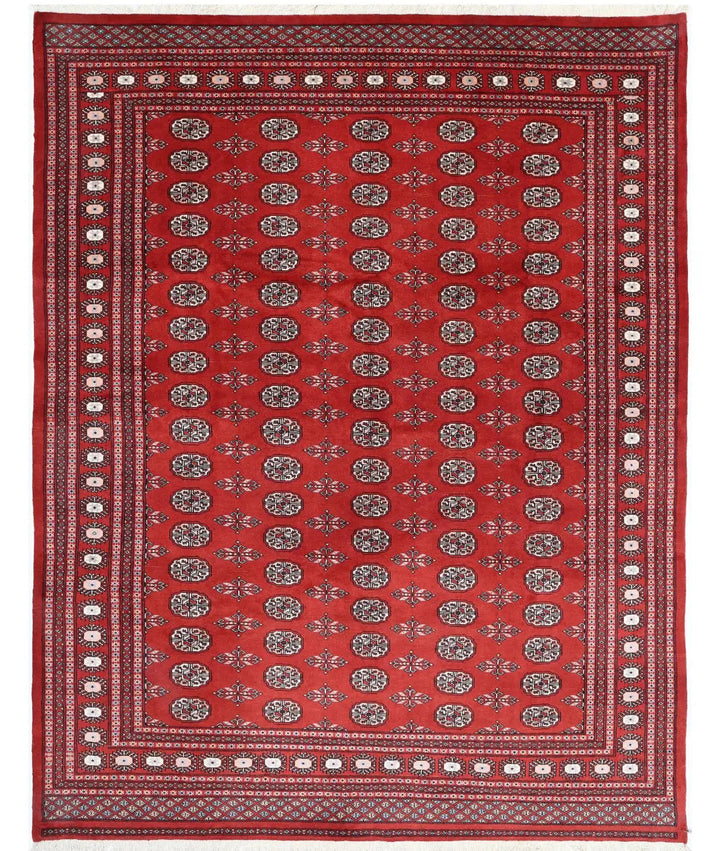 Afghan Bokhara Rug 7' 11" x 10' 0" Hand-Knotted | No. AT34204