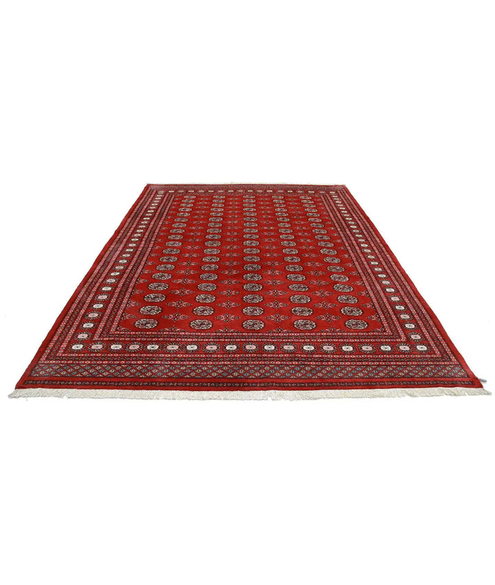 Afghan Bokhara Rug 7' 11" x 10' 0" Hand-Knotted | No. AT34204