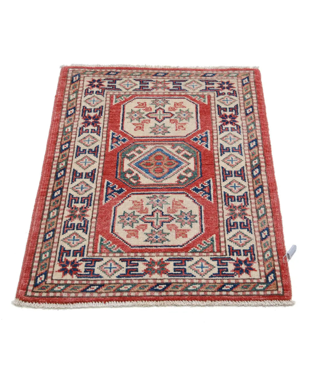Afghan Kazak Rug 2' 0" x 2' 10" Hand-Knotted | No. AT53996