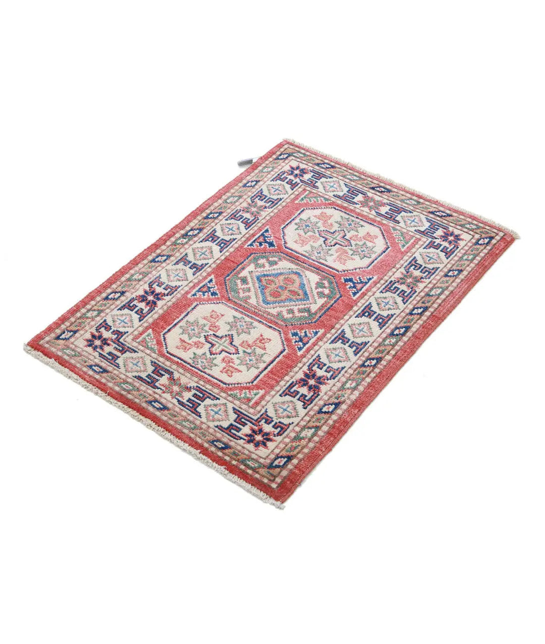 Afghan Kazak Rug 2' 0" x 2' 10" Hand-Knotted | No. AT53996