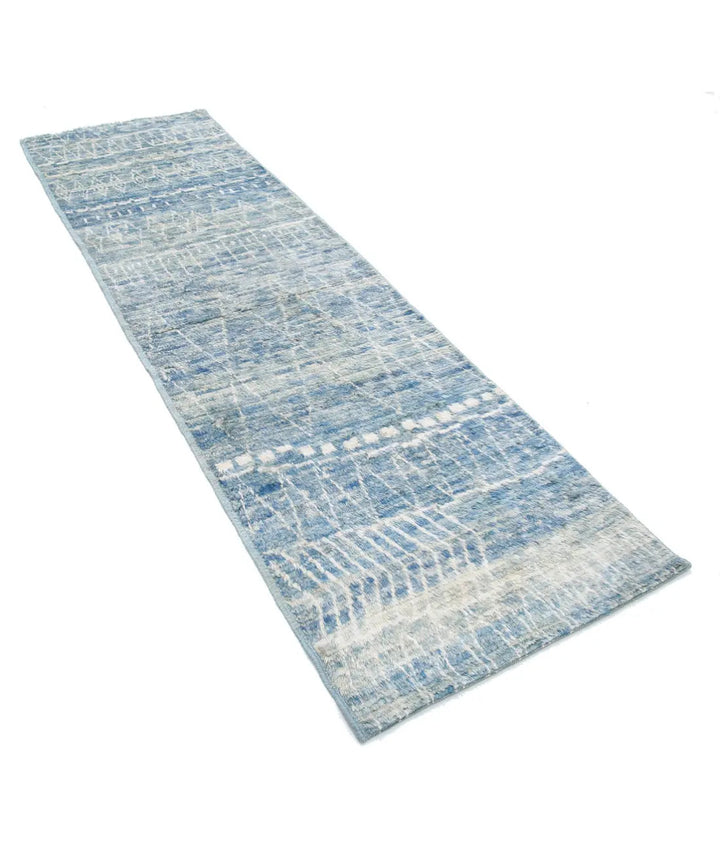 Hand Knotted Tribal Moroccan Wool Rug 2' 8" x 9' 4" - No. AT61137