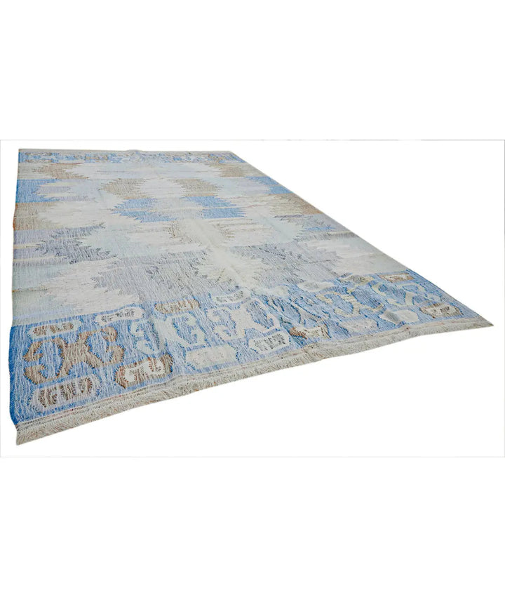 Hand Woven Modern Lily Cotton Kilim Rug 10' 1" x 14' 1" - No. AT78224