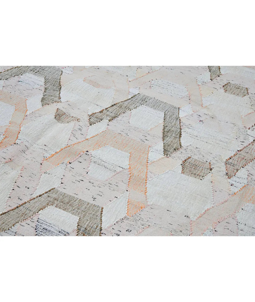 Hand Woven Modern Lily Cotton Kilim Rug 12' 0" x 14' 8" - No. AT916383