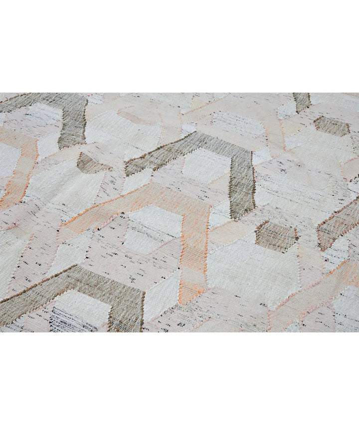 Hand Woven Modern Lily Cotton Kilim Rug 12' 0" x 14' 8" - No. AT916383