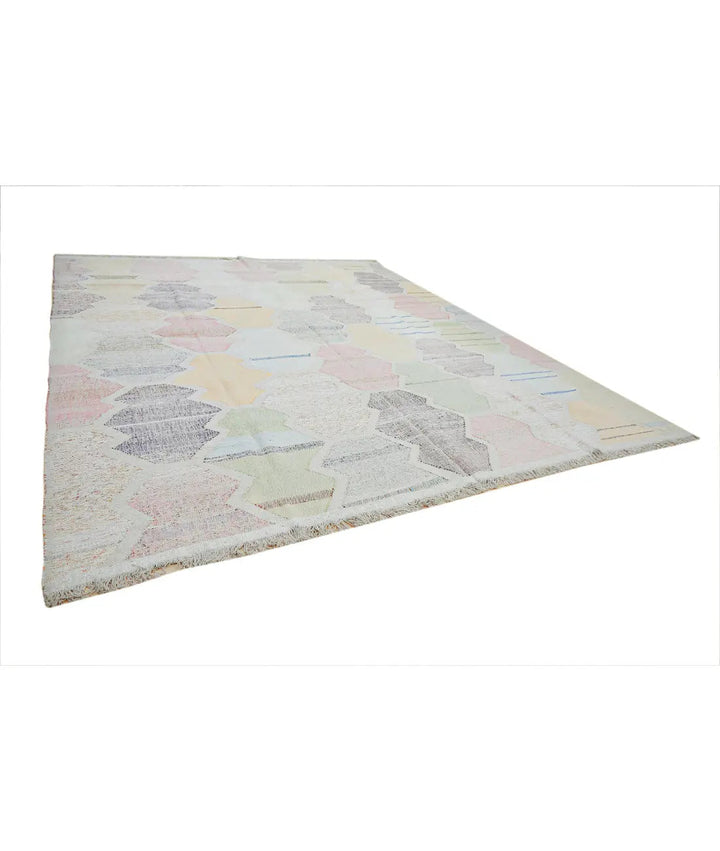 Hand Woven Modern Lily Cotton Kilim Rug 12' 1" x 14' 8" - No. AT90995