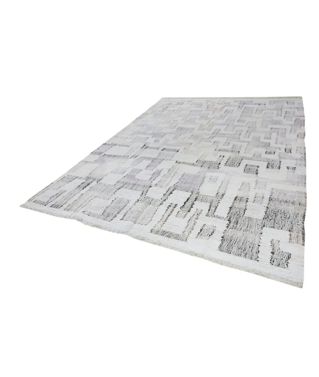 Hand Woven Modern Lily Cotton Kilim Rug 7' 10" x 11' 0" - No. AT11395