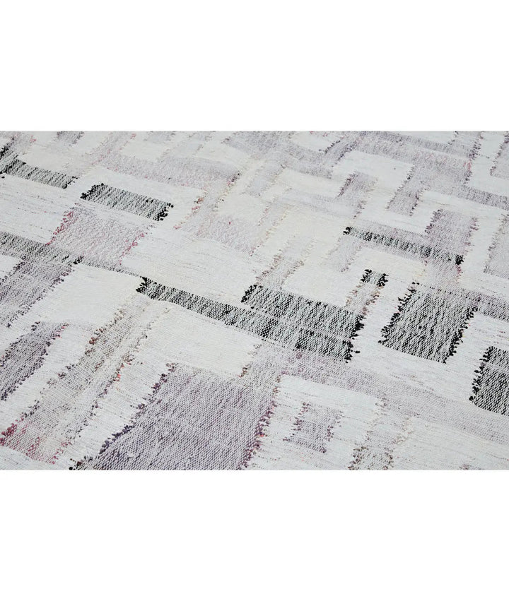 Hand Woven Modern Lily Cotton Kilim Rug 7' 10" x 11' 0" - No. AT11395