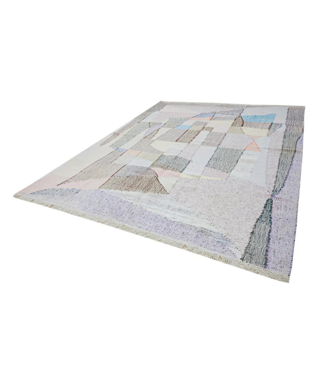 Hand Woven Modern Lily Cotton Kilim Rug 8' 3" x 11' 8" - No. AT15105