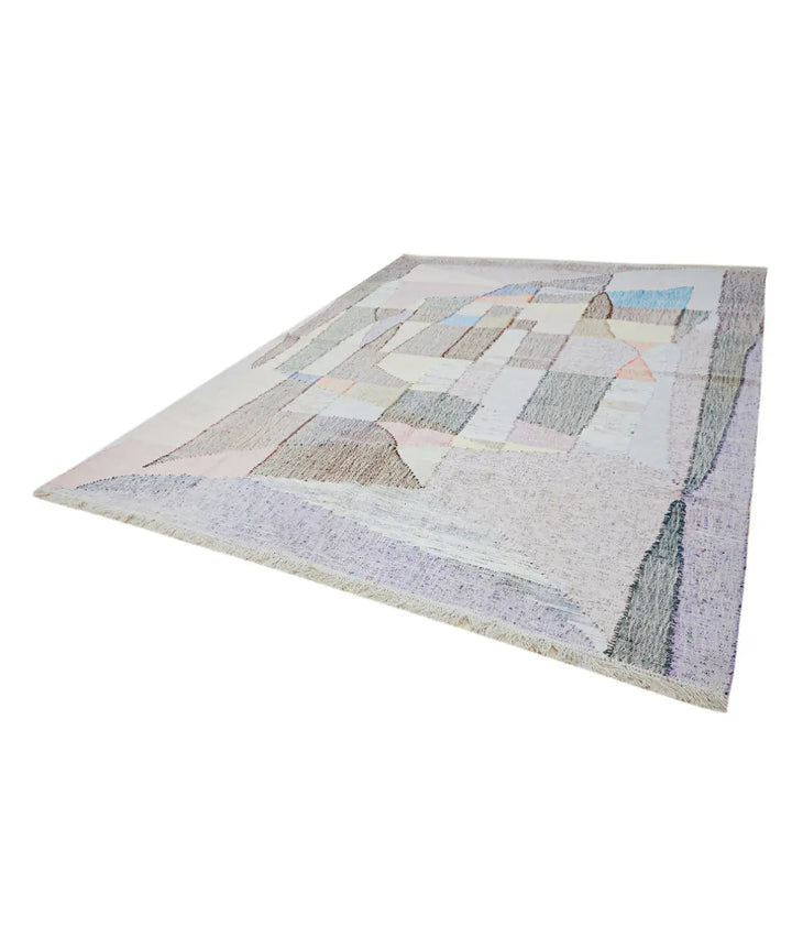 Hand Woven Modern Lily Cotton Kilim Rug 8' 3" x 11' 8" - No. AT15105