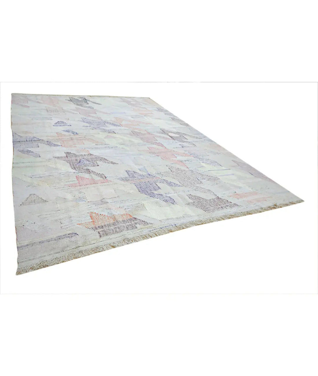 Hand Woven Modern Lily Cotton Kilim Rug 9' 8" x 13' 7" - No. AT94033