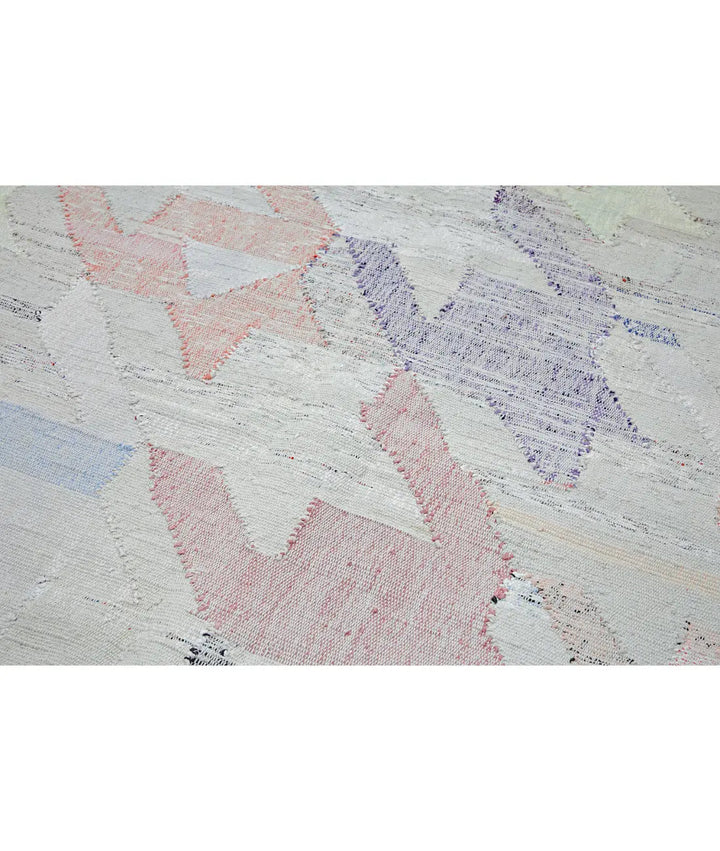 Hand Woven Modern Lily Cotton Kilim Rug 9' 8" x 13' 7" - No. AT94033