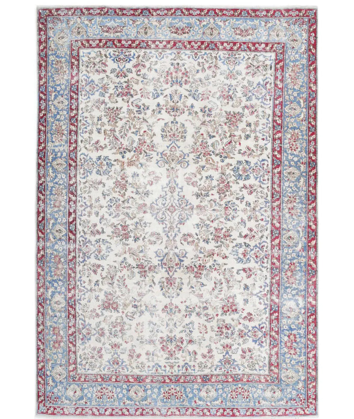 Afghan Vintage Distressed Rug 5' 10" x 8' 6" Hand-Knotted