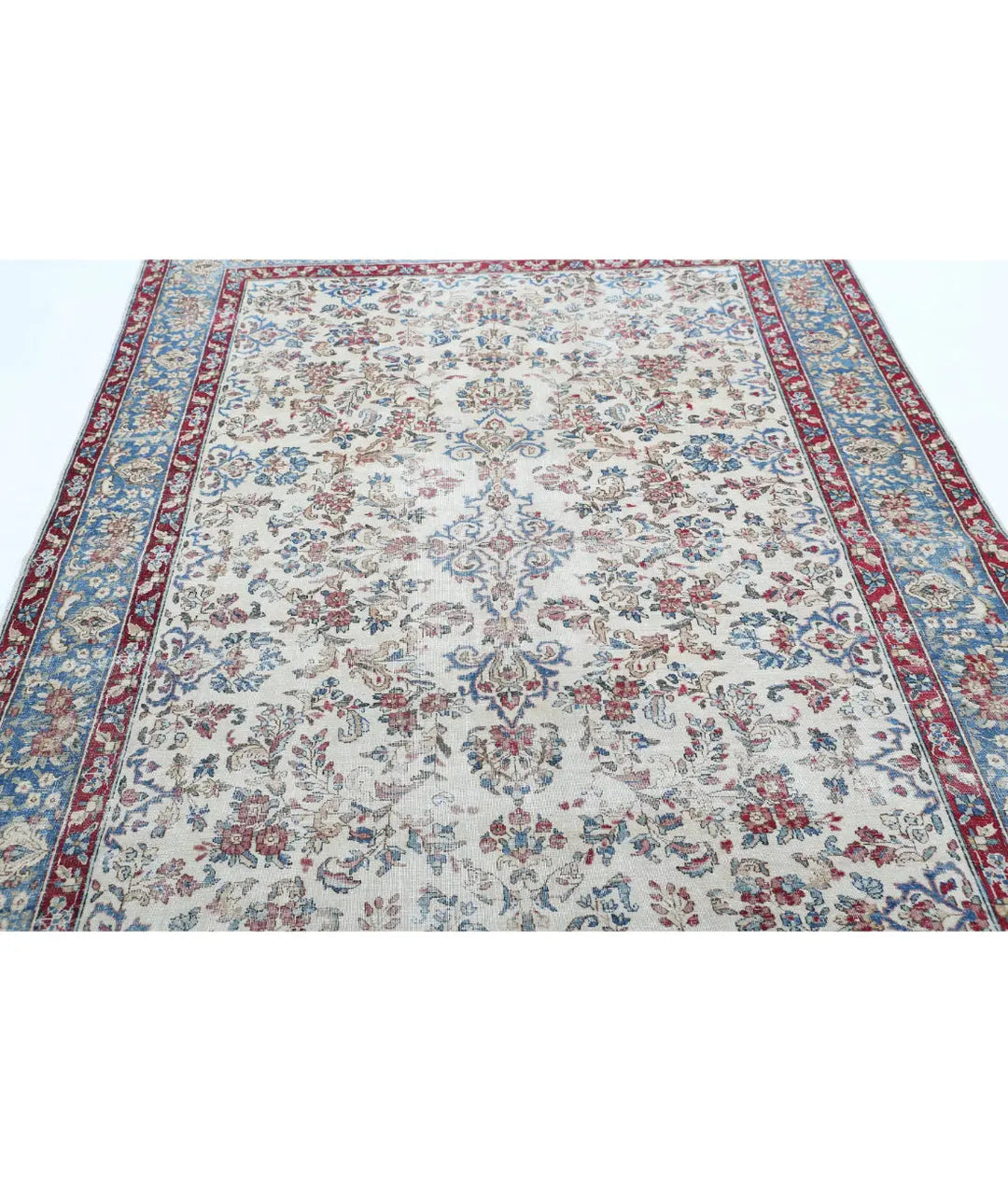 Afghan Vintage Distressed Rug 5' 10" x 8' 6" Hand-Knotted | No. AT85569