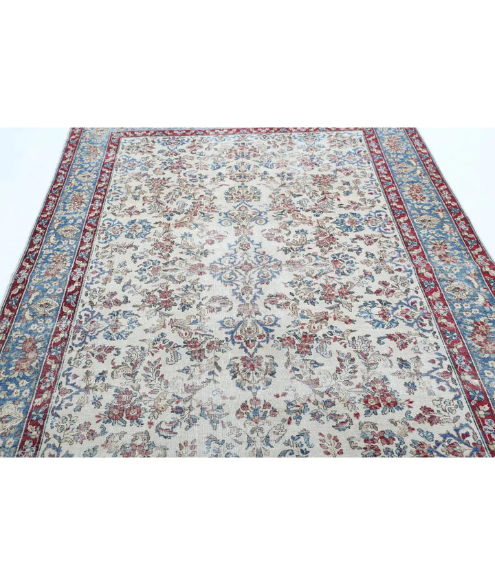 Afghan Vintage Distressed Rug 5' 10" x 8' 6" Hand-Knotted | No. AT85569