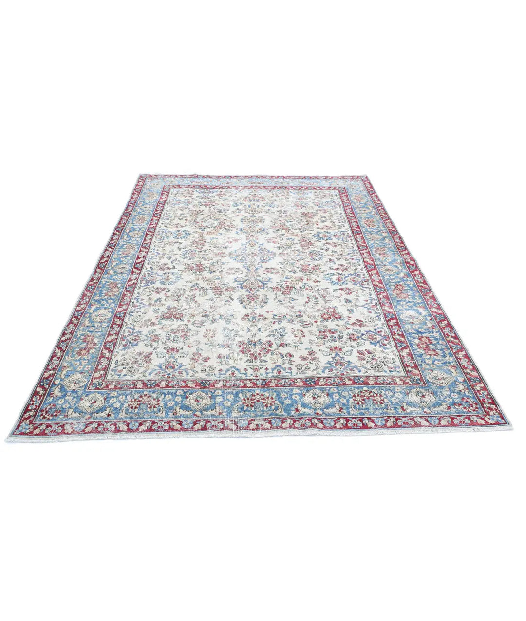 Afghan Vintage Distressed Rug 5' 10" x 8' 6" Hand-Knotted | No. AT85569