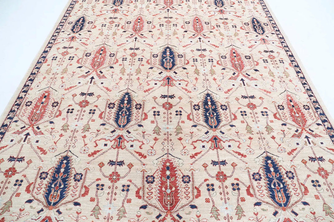 Afghan Ziegler Rug 8' 1" x 9' 11" Hand-Knotted | No. AT48818