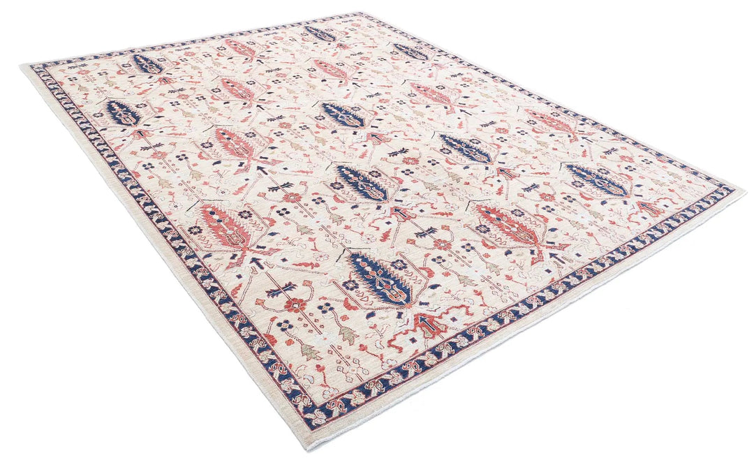 Afghan Ziegler Rug 8' 1" x 9' 11" Hand-Knotted | No. AT48818