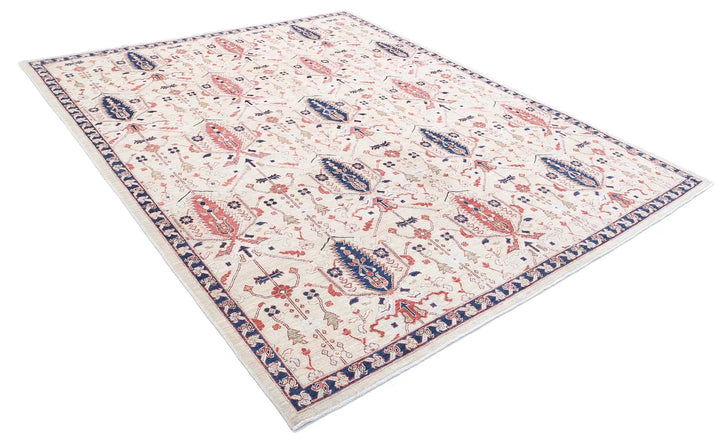 Afghan Ziegler Rug 8' 1" x 9' 11" Hand-Knotted | No. AT48818