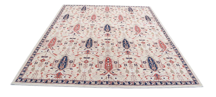 Afghan Ziegler Rug 8' 1" x 9' 11" Hand-Knotted | No. AT48818