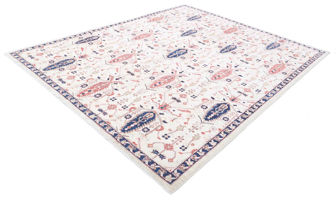 Afghan Ziegler Rug 8' 1" x 9' 11" Hand-Knotted | No. AT48818